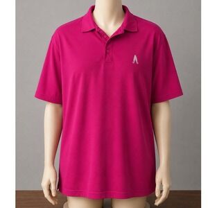 Royal & Awesome Mens XL Pink Performance Golf Polo Shirt Dadcore Athleisure Chic
